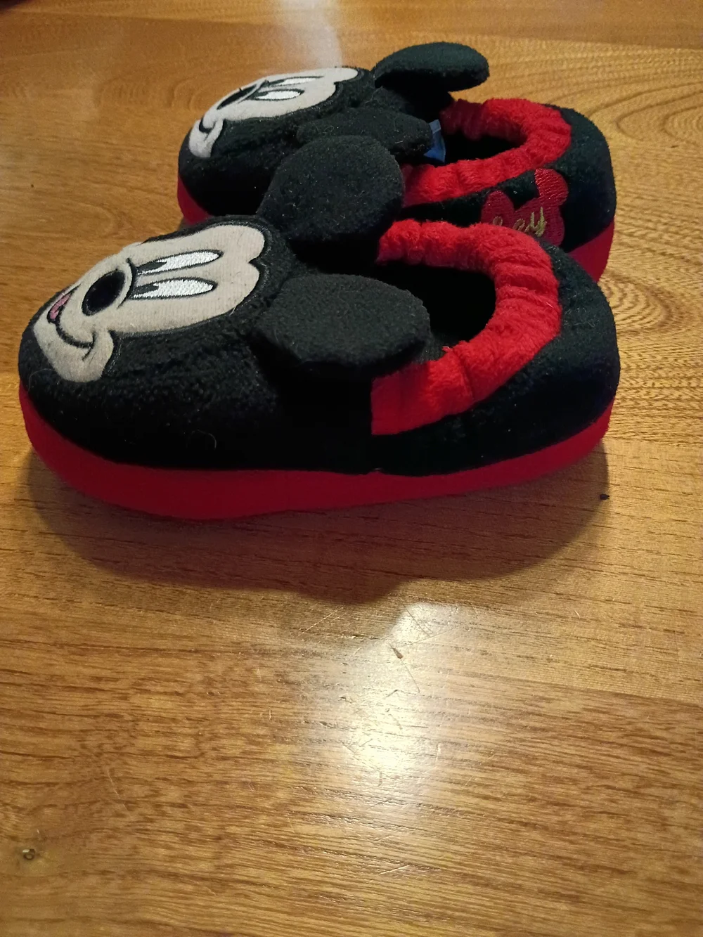 Toddler Disney Kids Mickey Slip-On Slippers and Crocs Set - Black, Red & Navy